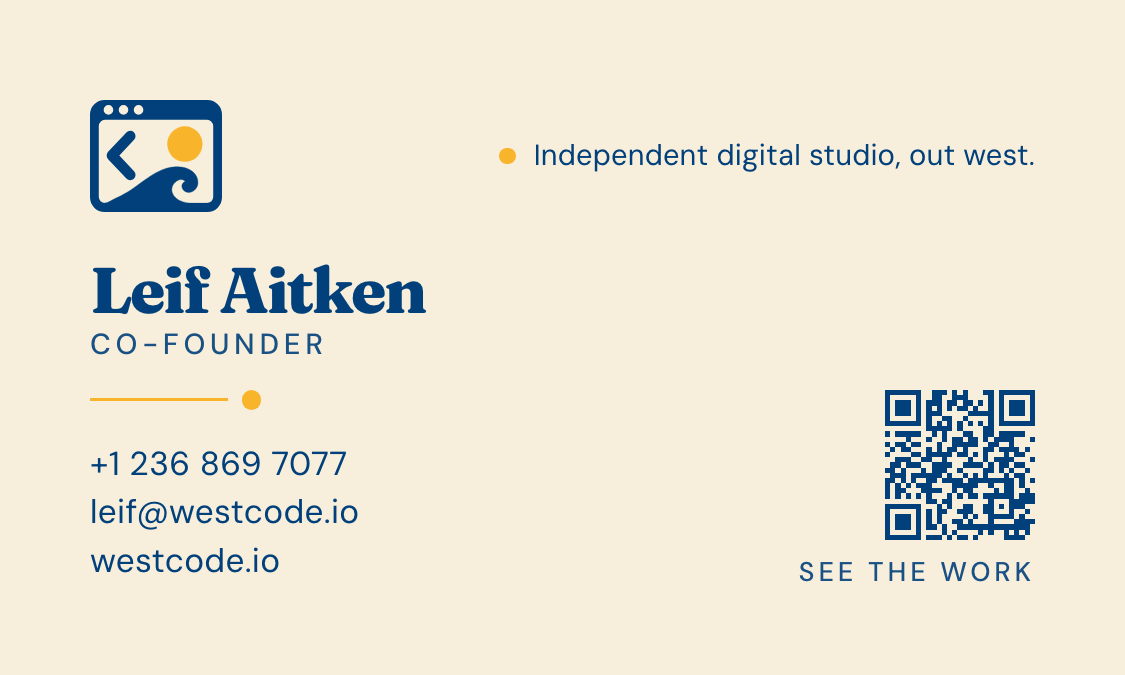 Business card, Leif