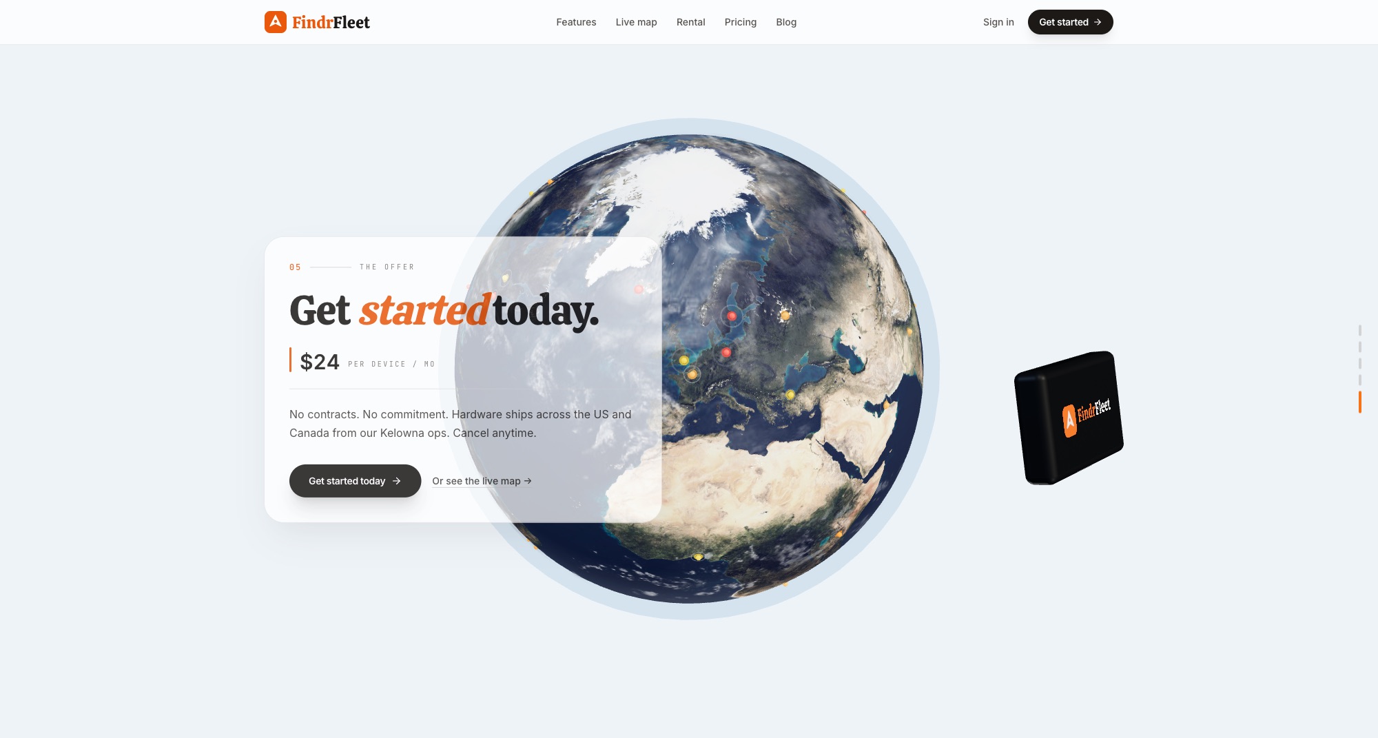 FindrFleet’s GPS tracking platform